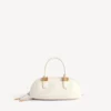 Bolero-bowlingtas mini voor dames in crème
