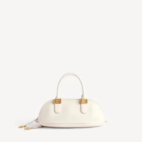 Bolero-bowlingtas mini voor dames in crème