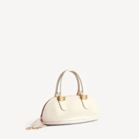 Bolero-bowlingtas mini voor dames in crème