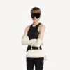 Bolero-bowlingtas mini voor dames in crème