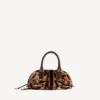 Bolero-bowlingtas voor dames, mini, in beige/mokka