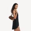 Bolero-bowlingtas voor dames, mini, in beige/mokka