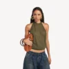 Bolero-bowlingtas voor dames, mini, in tan cowboy