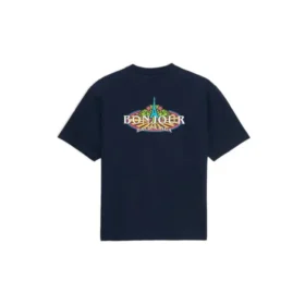 Bonjour Balenciaga katoenen T-shirt met ronde hals “Navy” 594579THV608065