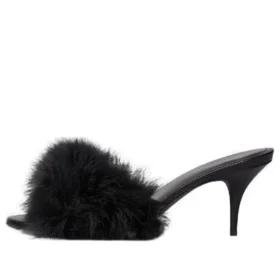 Boudoir 70 mm Sandalen “Black Feathers” 787447W0WMQ1000