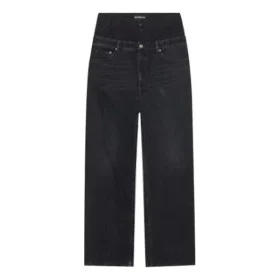 Broek met dubbele tailleband “Black” 661609TBP471055