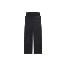 Broek met dubbele tailleband “Black” 661609TBP471055
