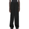 Broek met elastische tailleband en rechte pijpen “Black” 743903TNT391000