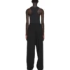 Broek met elastische tailleband en rechte pijpen “Black” 743903TNT391000