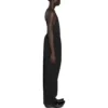 Broek met elastische tailleband en rechte pijpen “Black” 743903TNT391000