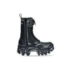 Bulldozer laarzen “Black Outline Calfskin” 672502WBEF21090