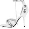 Cagole 110 mm Sandalen “White Arena Lambskin” 743057WAD4E9081