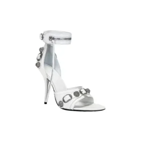Cagole 110 mm Sandalen “White Arena Lambskin” 743057WAD4E9081