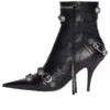 Cagole 90 mm enkellaarsjes “Black Arena Lambskin” 694379WAD4E1081