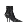 Cagole 90 mm enkellaarsjes “Black Arena Lambskin” 694379WAD4E1081