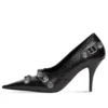 Cagole 90 mm pumps “Black Arena Lambskin” 714252WAD4E1081
