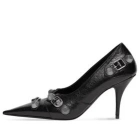 Cagole 90 mm pumps “Black Arena Lambskin” 714252WAD4E1081