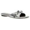 Cagole Metallic-slippers “Silver Black” 694342WBDK38018