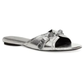 Cagole Metallic-slippers “Silver Black” 694342WBDK38018
