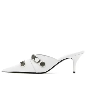 Cagole muiltjes met hakken “White Lambskin” 714253WAD4E9081