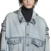 Cagole oversized jassen “Blauw” 764521TDW144016