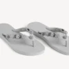 Cagole-sandalen voor dames in Balenciaga-grijs/kristal