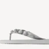 Cagole-sandalen voor dames in Balenciaga-grijs/kristal
