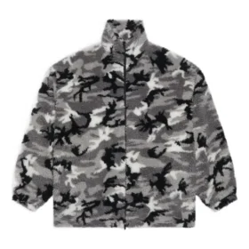 Camouflage-jas met rits “Grijs” 681818TLQ121240