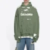 Caps Destroyed-hoodie “Groen” 659403TKVB63011