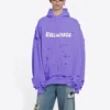 Caps Destroyed-hoodie “Purple” 659403TKVB63078