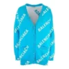Cardigan met logo-monogram en relaxte pasvorm “Blue” 625330T31784661