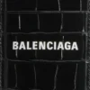 Cash Magnet-kaarthouder met krokodillenreliëf “Black White” 6758352AAYM1090