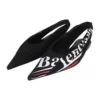Casual ballerina’s met logo-print en slingback “Zwart” 500619W06001091