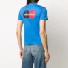 Casual T-shirt met korte mouwen en alfabetlogo, blauw 612964TIV797601