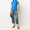 Casual T-shirt met korte mouwen en alfabetlogo, blauw 612964TIV797601