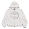 Champs-elysees Hoodie met doorlopende rits, normale pasvorm “White” 803264TRVM99016