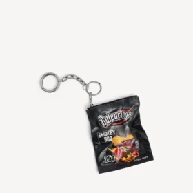 Charm/sleutelhanger ‘chips’ in zwart