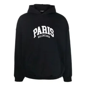 Cities Paris Hoodies, wijde pasvorm “Black White” 674986TLVL81070