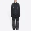 Cities Paris oversized Denim jas “Washed Black White” 690198TBP479034