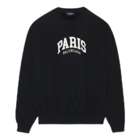 Cities Paris Sweatshirt met ronde hals “Black White” 676629TLVL81070