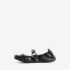City-ballerina voor dames in zwart/zilver