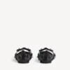City-ballerina voor dames in zwart/zilver