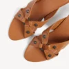 City-sandalen voor dames in camel