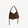 Clicca-schoudertas voor dames, medium, in muscade