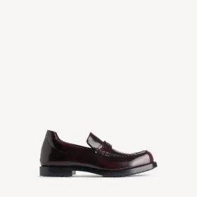 Comfortabele herenloafer in donker bordeauxrood