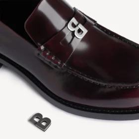Comfortabele herenloafer in donker bordeauxrood