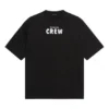 Crew-print, losvallend, korte mouwen, zwart 620941TIV741070