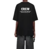 Crew-print, losvallend, korte mouwen, zwart 620941TIV741070