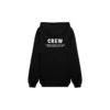 Crew-shirt met alfabetprint en rits, unisex, zwart 620974TIV751070