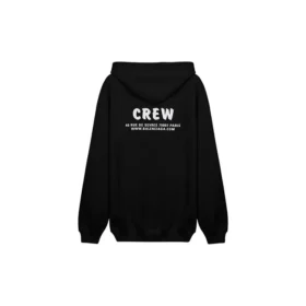 Crew-shirt met alfabetprint en rits, unisex, zwart 620974TIV751070